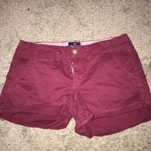 maroon shorts from american eagle
